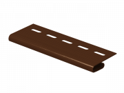 Планка финишная для софитов и сайдинга коричневая 3050 мм. Ю-Пласт