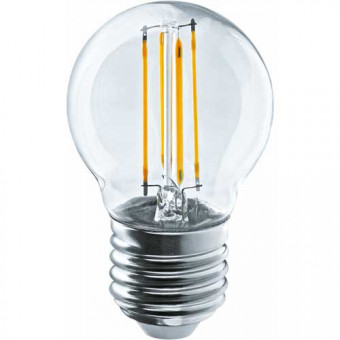 Лампа светодиодная филаментная Е27 12 Вт шар прозрачная 4000 К нейтральный белый ОНЛАЙТ