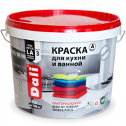 Краска латексная DALI для кухни и ванной влагостойкая биозащитная 5 л
