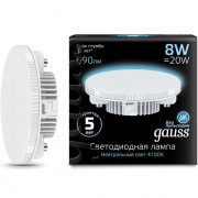 Лампа светодиодная GX53 8Вт таблетка 4100К белый GAUSS