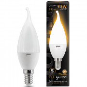 Лампа светодиодная Candle tailed E14 9.5Вт 3000К GAUSS