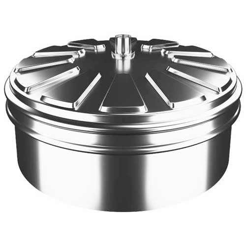 Заглушка тройника дымохода с к/о 200 нержавейка (Нз 0.50)