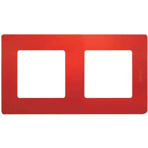 Рамка двойная Legrand Etika красный