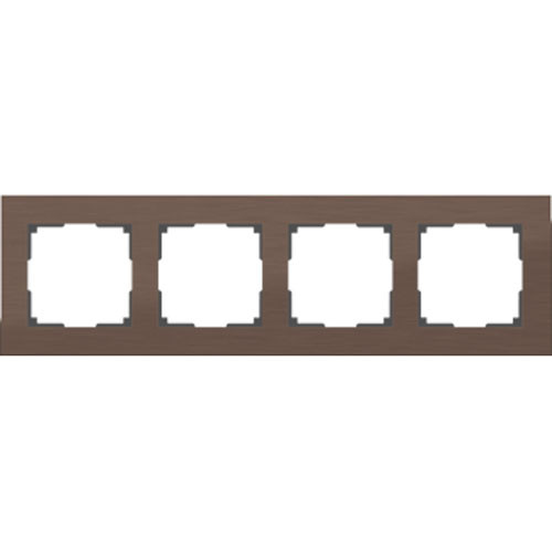 Рамка четырехместная Werkel Aluminium коричневый алюминий