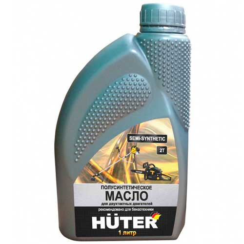 Масло 2Т полусинтетическое для двухтактных двигателей, для техники Huter, 1л