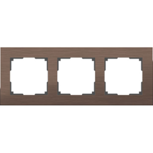 Рамка тройная Werkel Aluminium коричневый алюминий