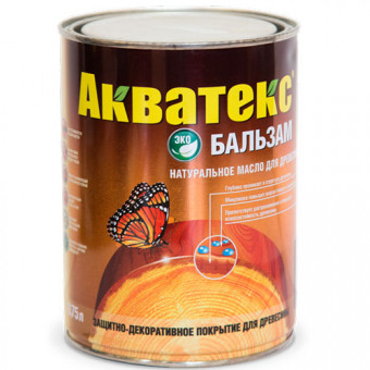 Масло для древесины Акватекс Бальзам Иней 0.75 л.
