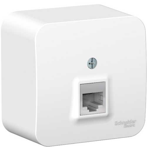 Розетка компьютерная открытой установки Schneider Electric Blanca белый 