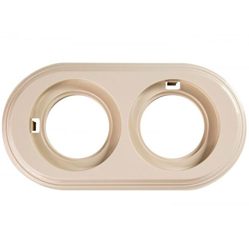 Рамка ретро двойная ABS-пластик слоновая кость Bironi Лизетта