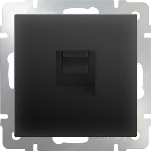 Розетка компьютерная СП Werkel черный матовый