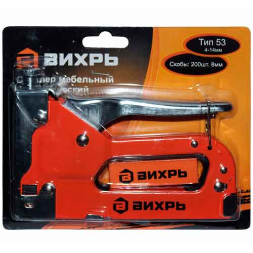 Мебельный Степлер ВИХРЬ 4-14 мм (Т 53) с регулировкой силы