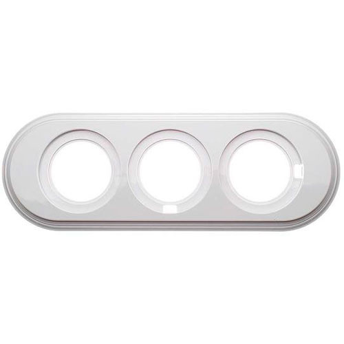 Рамка ретро тройная ABS-пластик белая Bironi Лизетта