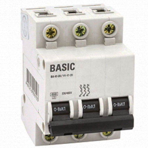 Автоматический выключатель 3п 40А EKF basic