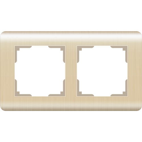 Рамка двойная Werkel Stream шампань