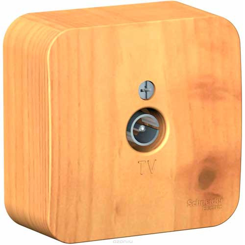 Розетка TV открытой установки Schneider Electric Blanca ясень 