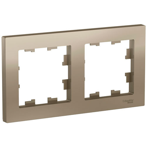 Рамка двойная Schneider Electric AtlasDesign шампань