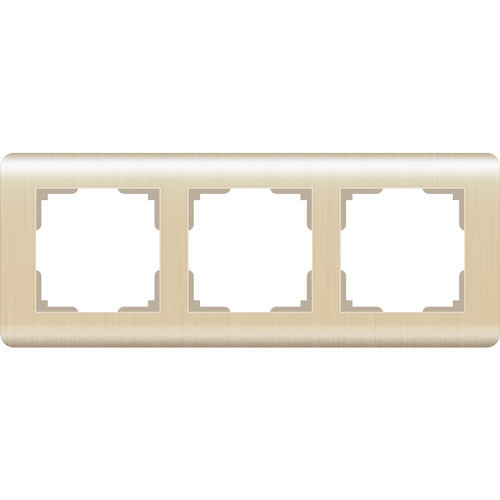 Рамка тройная Werkel Stream шампань