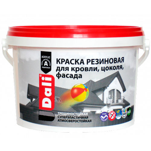 Краска резиновая белая DALI  6 кг,