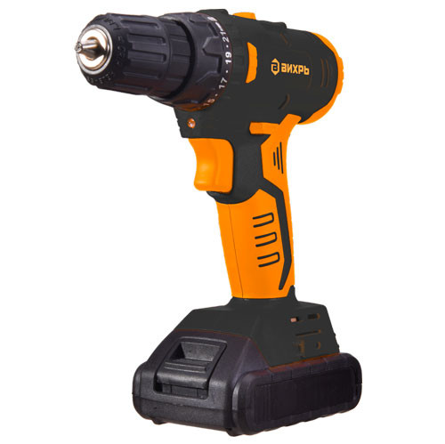 Дрель-шуруповерт аккумуляторная ДА-18Л-2К/Б (2,0А/Ч) (бесщеточный двигатель) Вихрь