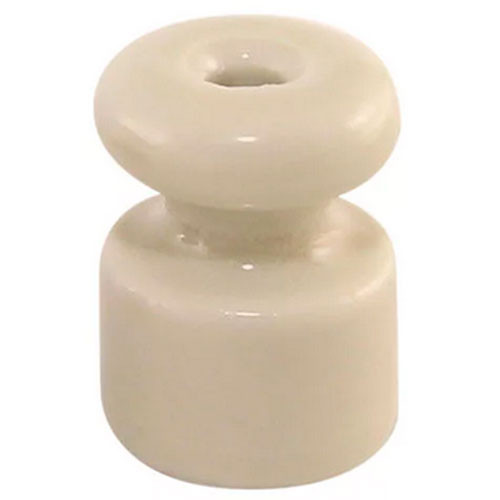 Изолятор для ретро кабеля пластик слоновая кость Bironi