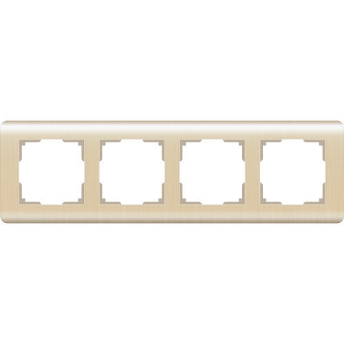 Рамка четырехместная Werkel Stream шампань