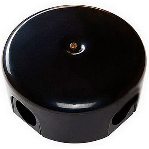 Коробка распределительная ретро d100 мм. ЛИЗЕТТА  ABS-пластик черная Bironi