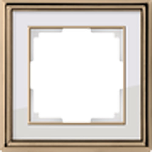 Рамка одинарная Werkel Pilacio золото/белый