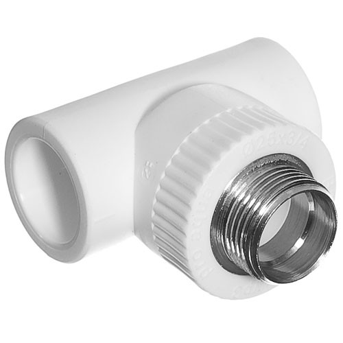 Тройник переходной с нар/рез 25-3/4 (полипропилен)