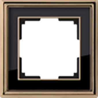 Рамка одинарная Werkel Pilacio золото/черный