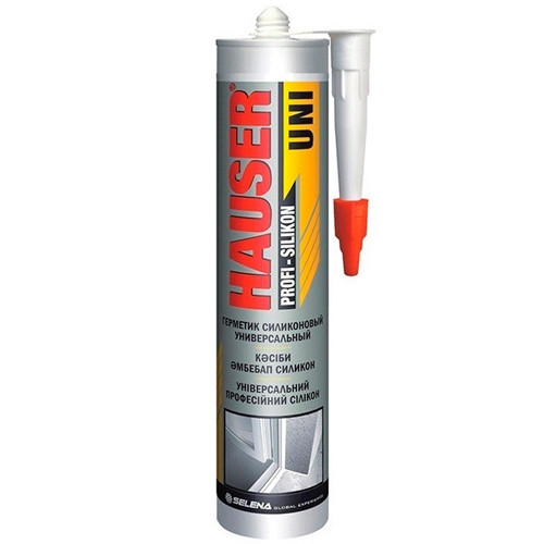Герметик силиконовый универсальный прозрачный 260 мл. HAUSER