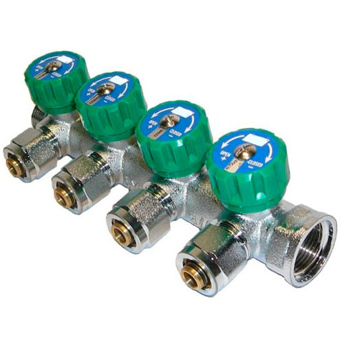 Колектор регулируемый 4 выхода 3/4*16 евроконус Vieir