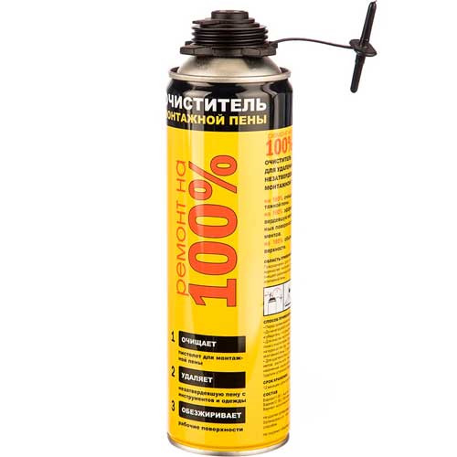 Очиститель монтажной пены РЕМОНТ НА 100 CLEANER 500 мл