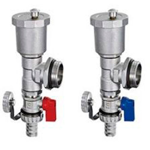 Тройник коллекторный со сливным клапаном и воздухоотводчиком 3/4 (пара)