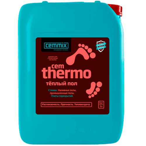 Пластификатор Cemthermo для заливки стяжки теплых полов 5 л. CEMMIX