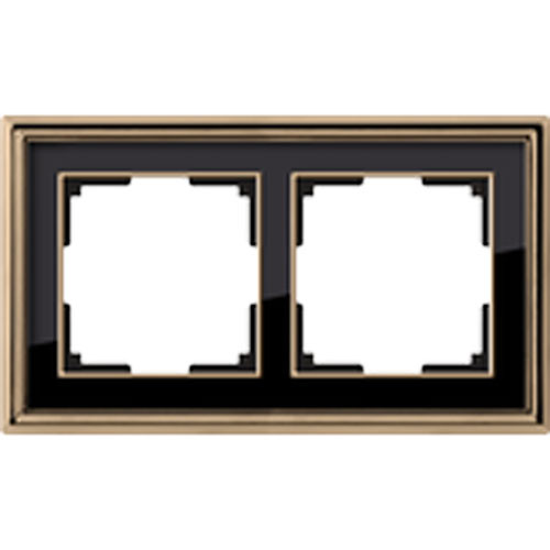 Рамка двойная Werkel Pilacio золото/черный