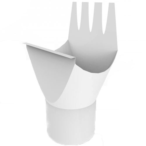 Воронка водосточная выпускная Белая