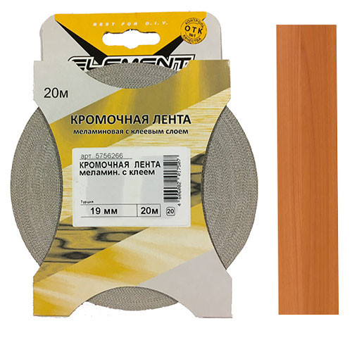 Кромка меламиновая с клеем под утюг Вишня Оксфорд (Ольха) (20 м.)