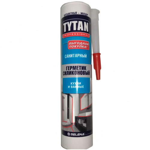 Герметик силиконовый санитарный прозрачный 280 мл. TYTAN