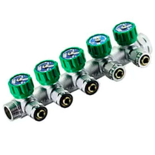 Колектор регулируемый 5 выходов 3/4*16 евроконус Vieir