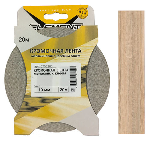 Кромка меламиновая с клеем под утюг Дуб Кант. (Дуб Сонома св.) (20 м.)