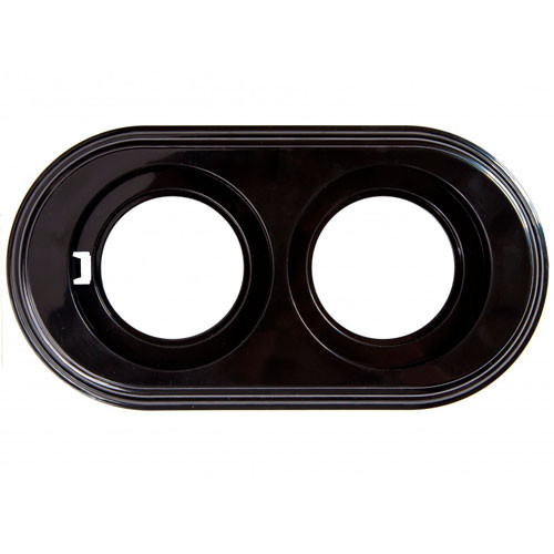 Рамка ретро двойная ABS-пластик черная Bironi Лизетта