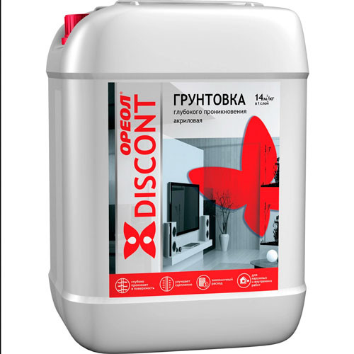 Грунтовка универсальная с антисептиком ВД-АК ОРЕОЛ ДИСКОНТ (Эмпилс) 10 кг,