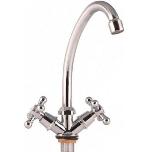 Смеситель для кухни МИРАЖ  TYE-1005 крест маховик 338Р