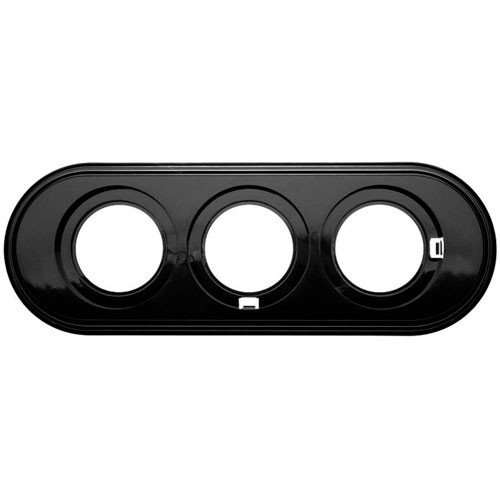 Рамка ретро тройная ABS-пластик черная Bironi Лизетта