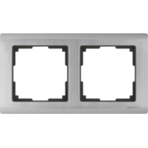 Рамка двойная Werkel Metallik глянцевый никель