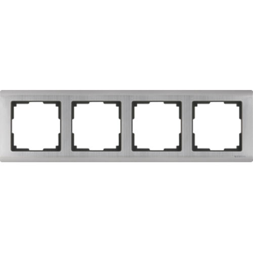 Рамка четырехместная Werkel Metallik глянцевый никель