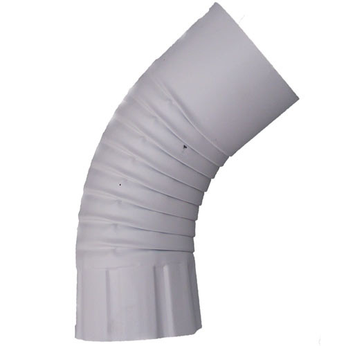 Колено трубы водосточное Белое