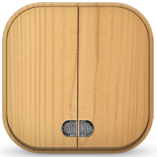 Выключатель двухклавишный c подсветкой открытой установки сосна UNIVersal IONICH