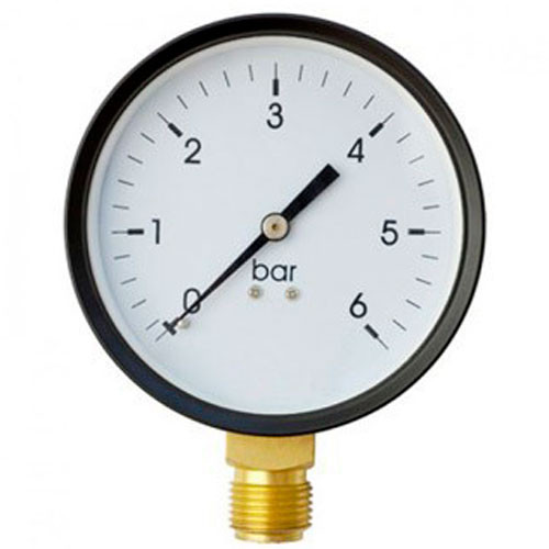 Манометр вертикальный 1/4 (50/4 бар)