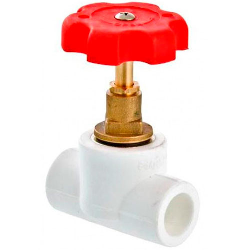 Кран вентильный пластиковый 25 мм (полипропилен)